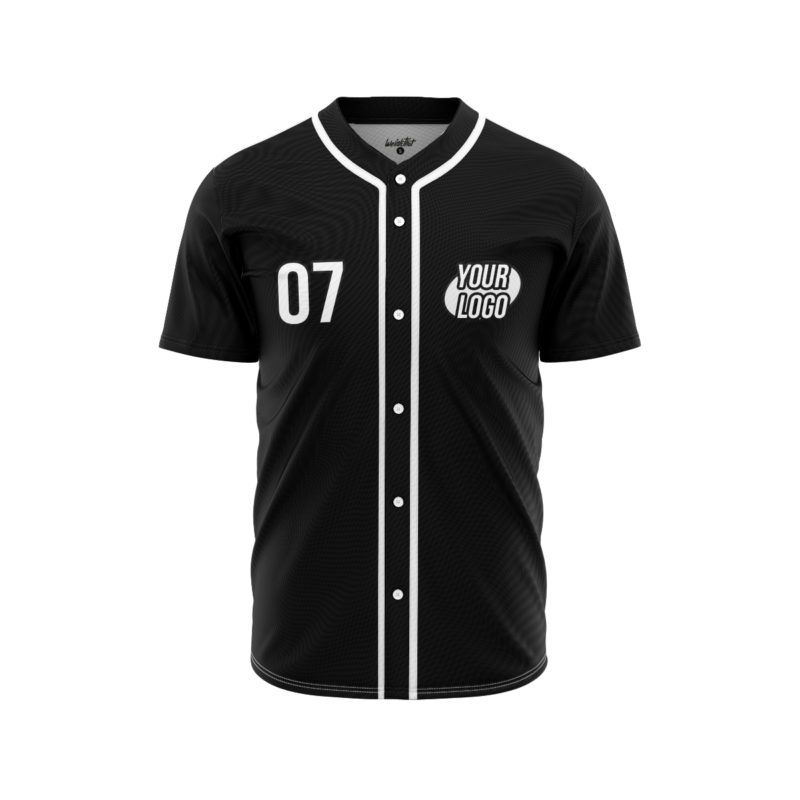 Black BaseballJerseyFront