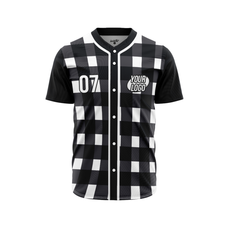 Black and White BaseballJerseyFront