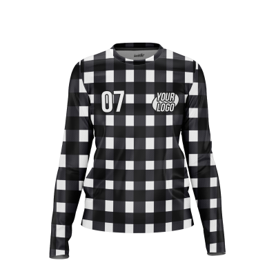 Custom Black and White Women’s Long Sleeve Shirt