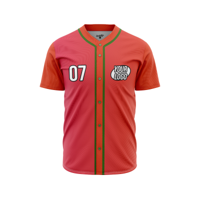 Custom Burning Orange Baseball Jersey