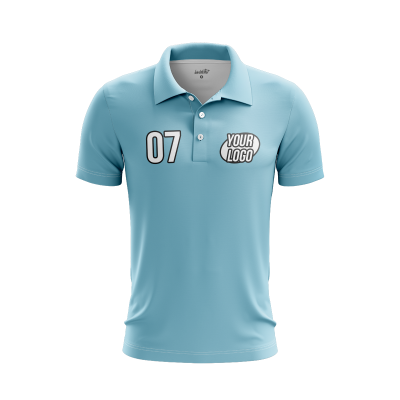 Custom Cyan Men’s Polo Shirt