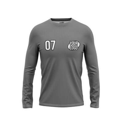 Custom Gray Men’s Long Sleeve Shirt