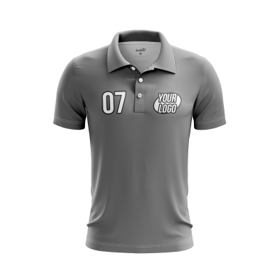 Custom Gray Men’s Polo Shirt