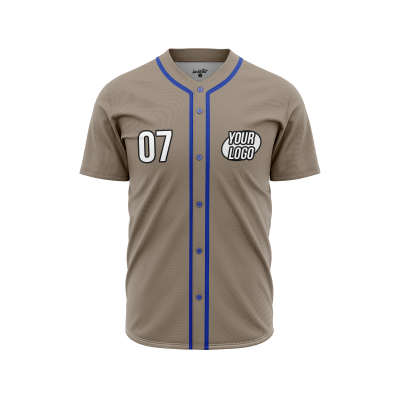 Custom Khaki Softball Jersey