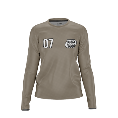 Custom Khaki Women’s Long Sleeve Shirt