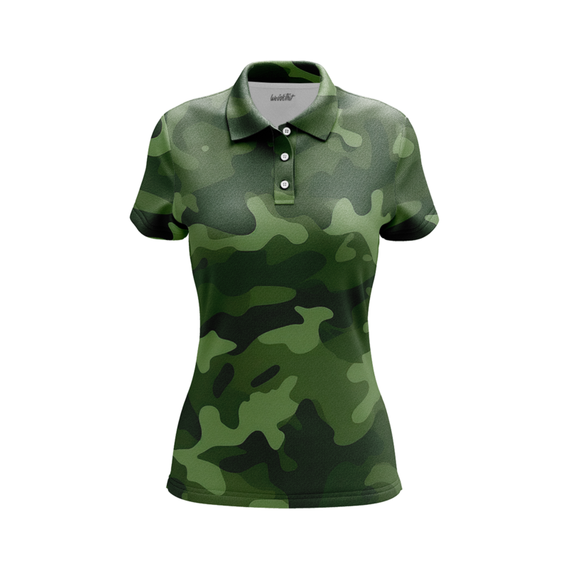 Leafy Concealment PoloShirtWomenFront