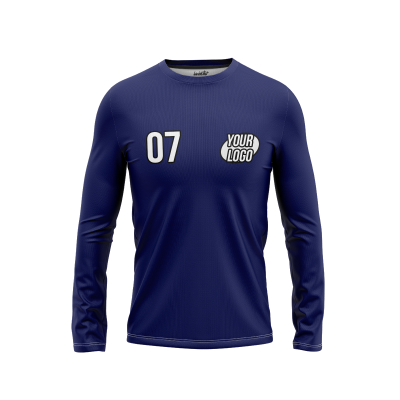 Custom Navy Men’s Long Sleeve Shirt