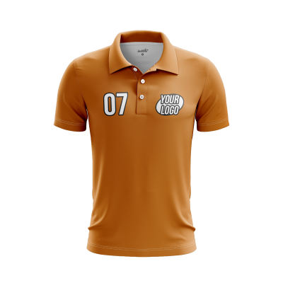 Custom Orange Men’s Polo Shirt