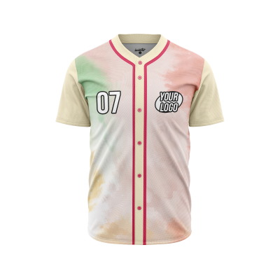 Custom Pastel Paintbrush Baseball Jersey