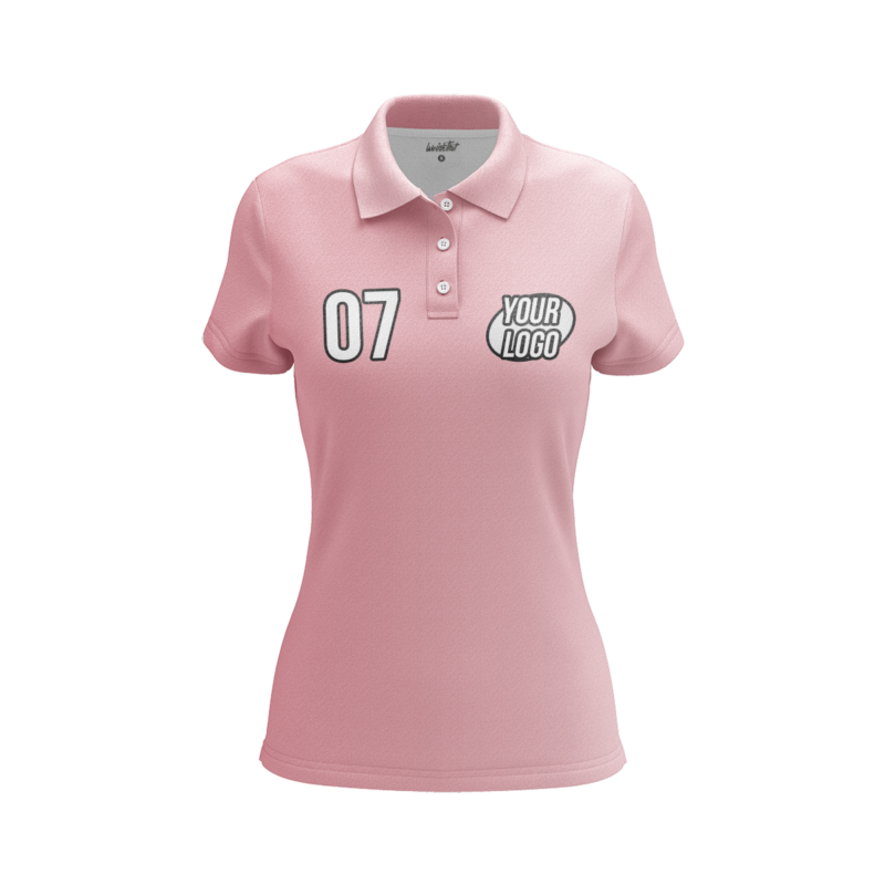 Piggy pink PoloShirtWomenFront