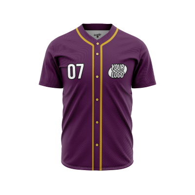 Custom Plum Baseball Jersey
