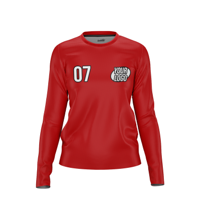 Custom Red Women’s Long Sleeve Shirt