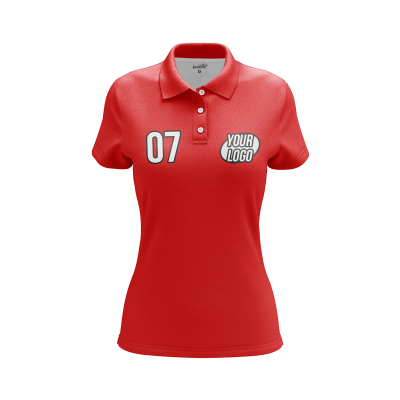 Custom Red Women’s Polo Shirt