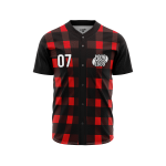 Custom Red and Black Baseball Jersey