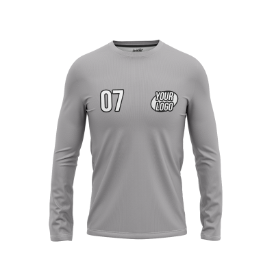 Custom Silver Men’s Long Sleeve Shirt