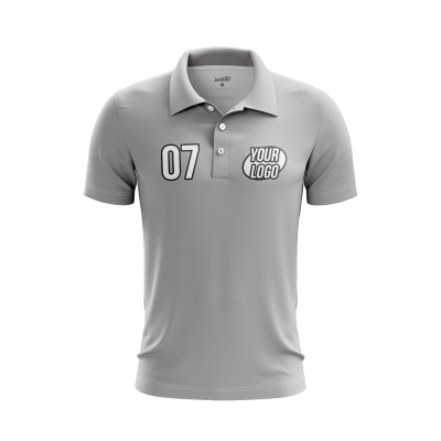 Custom Silver Men’s Polo Shirt