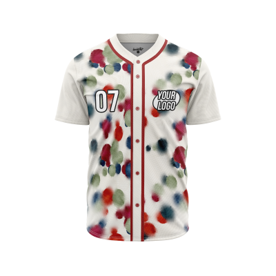 Custom Soft Brushstrokes Baseball Jersey