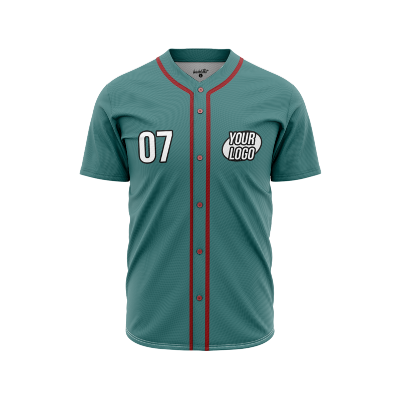 Teal BaseballJerseyFront