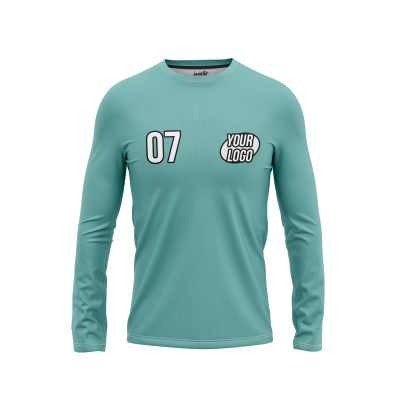 Custom Turquoise Men’s Long Sleeve Shirt