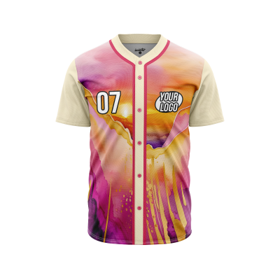 Custom Watercolor Rhapsody Baseball Jersey