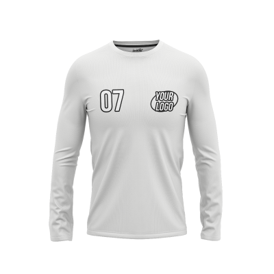 Custom White Men’s Long Sleeve Shirt