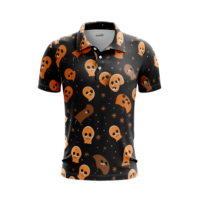 Ghastly Gourd Gathering Men’s Polo Shirt