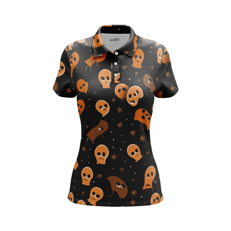 Ghastly Gourd Gathering PoloShirtWomenFront