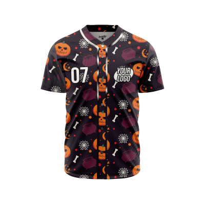Custom Haunted Harvest Happening Baseball Jersey