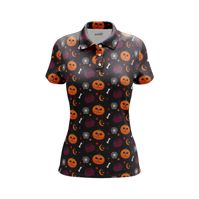 Haunted Harvest Happening PoloShirtWomenFront