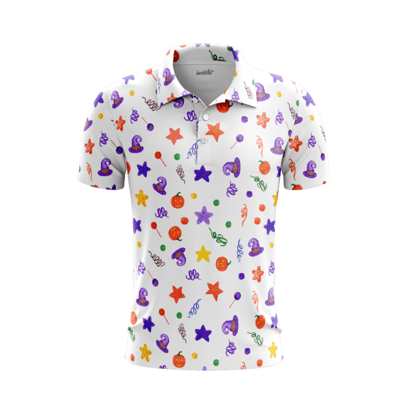 Kaleidoscopic Kudzu Karnival PoloShirtMenFront