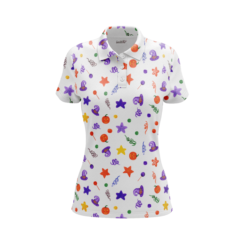 Kaleidoscopic Kudzu Karnival PoloShirtWomenFront