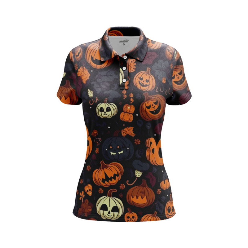 Pumpkin Patch Perfection PoloShirtWomenFront