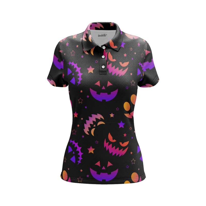 Spooky Scarecrow Soiree PoloShirtWomenFront