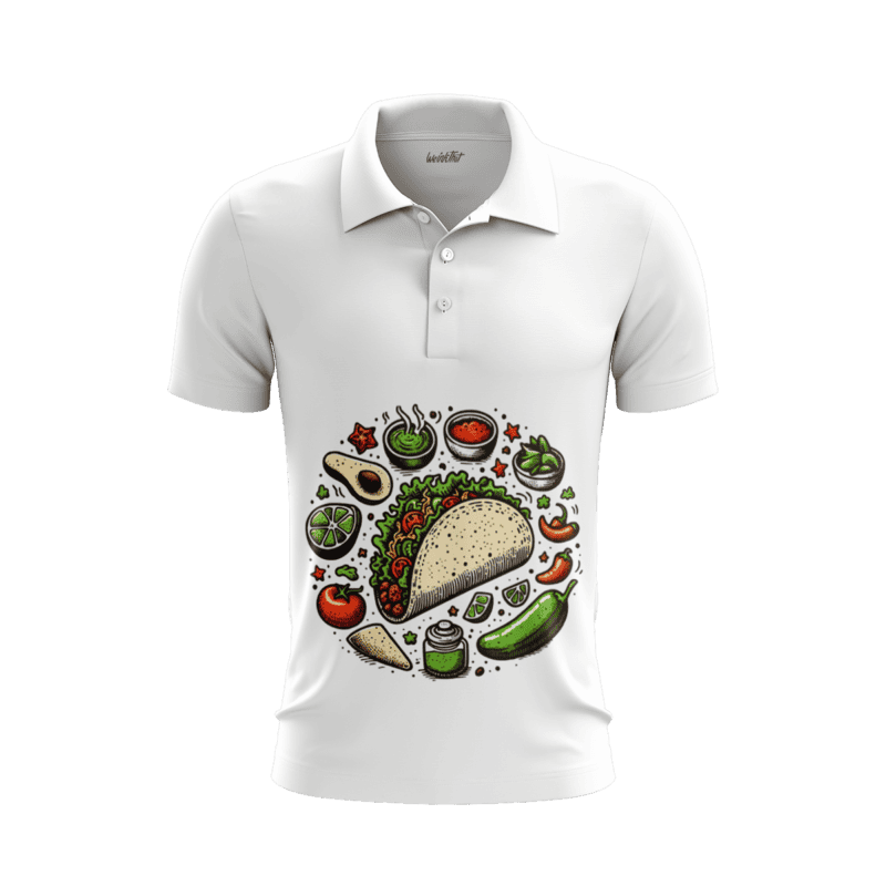 Mexican Tacos PoloShirtMenFront