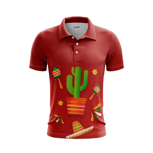 Mexico Red Men's Polo Shirt