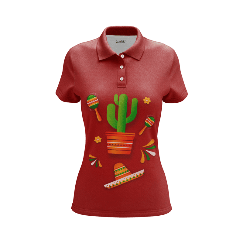 Mexico Red PoloShirtWomenFront