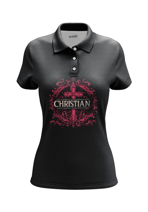 Christian Red Women's Polo Shirt
