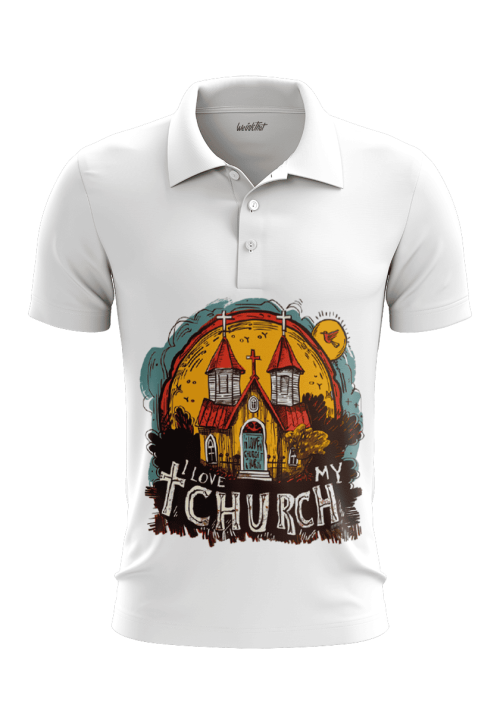 I Love My Church Men's Polo Shirt