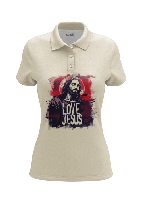 Love Jesus Modern Women's Polo Shirt
