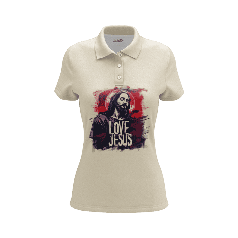 Love Jesus Modern Women's Polo Shirt