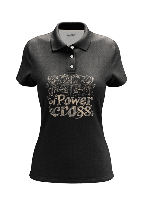 Power Of Cross Gold Women's Polo Shirt