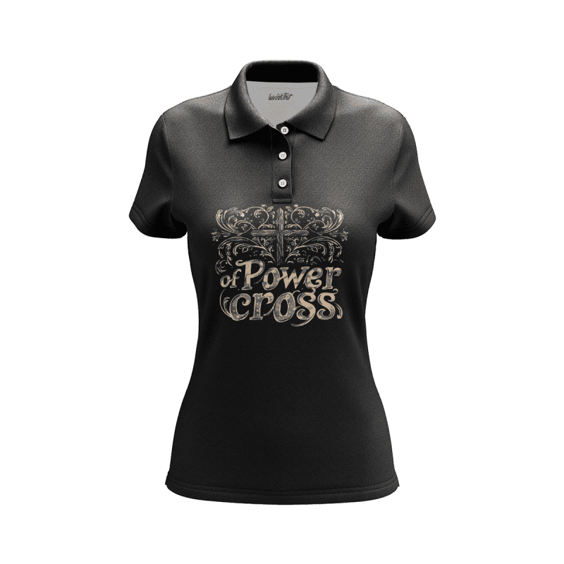Power Of Cross Gold Women's Polo Shirt
