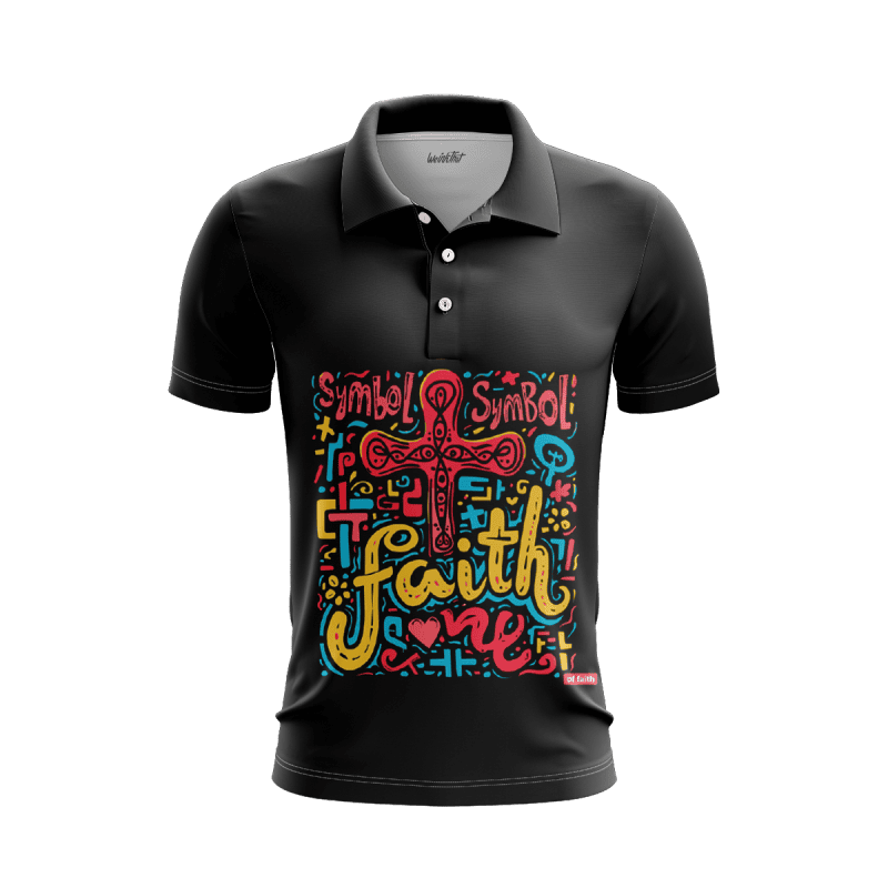 Symbol Of Faith Cross Men's Polo Shirt