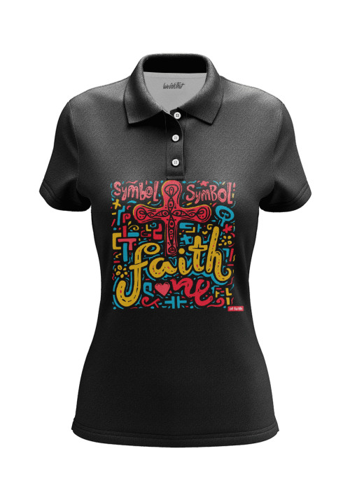 Symbol Of Faith Cross Women's Polo Shirt
