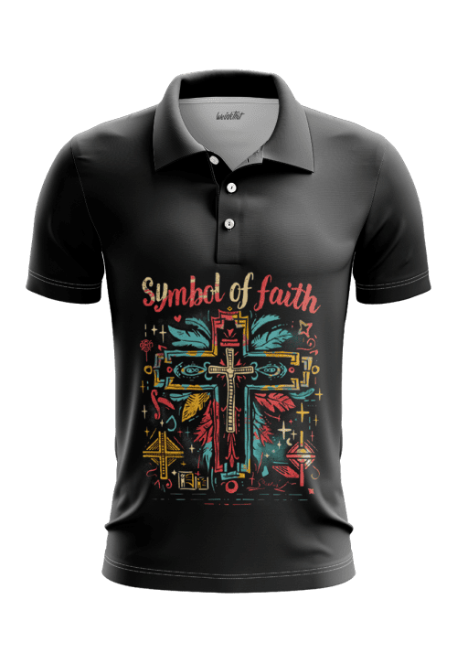 Symbol Of Faith Vintage Men's Polo Shirt