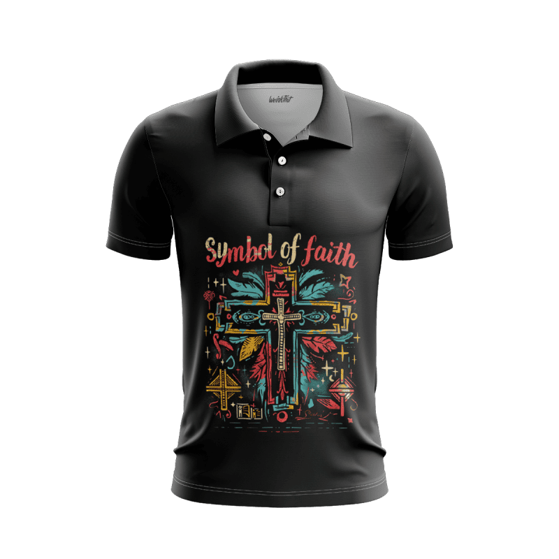 Symbol Of Faith Vintage Men's Polo Shirt