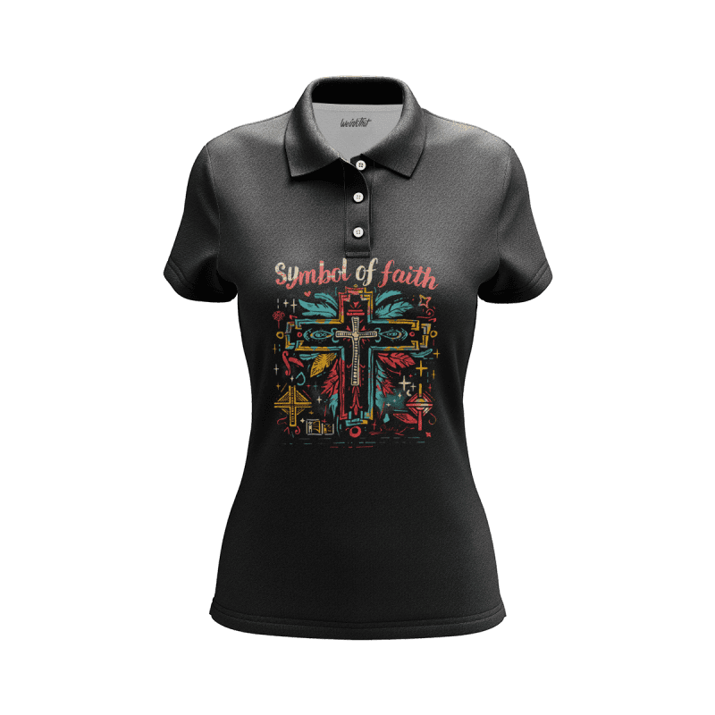 Symbol Of Faith Vintage Women's Polo Shirt