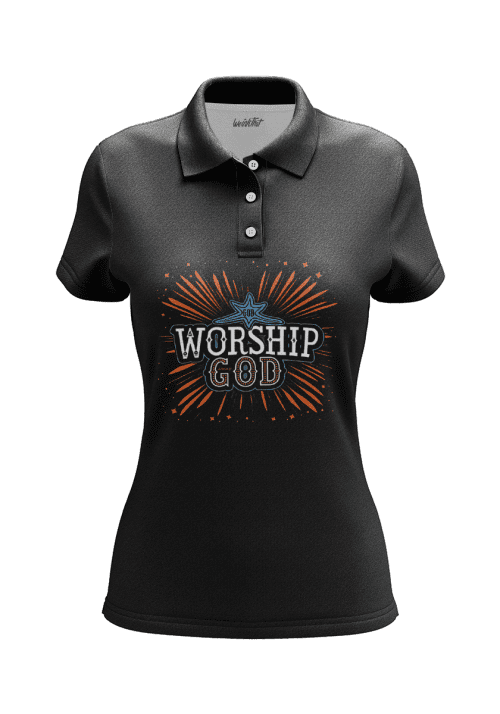 Worship God Star Women's Polo Shirt