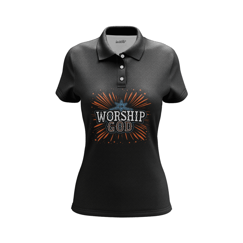 Worship God Star Women's Polo Shirt